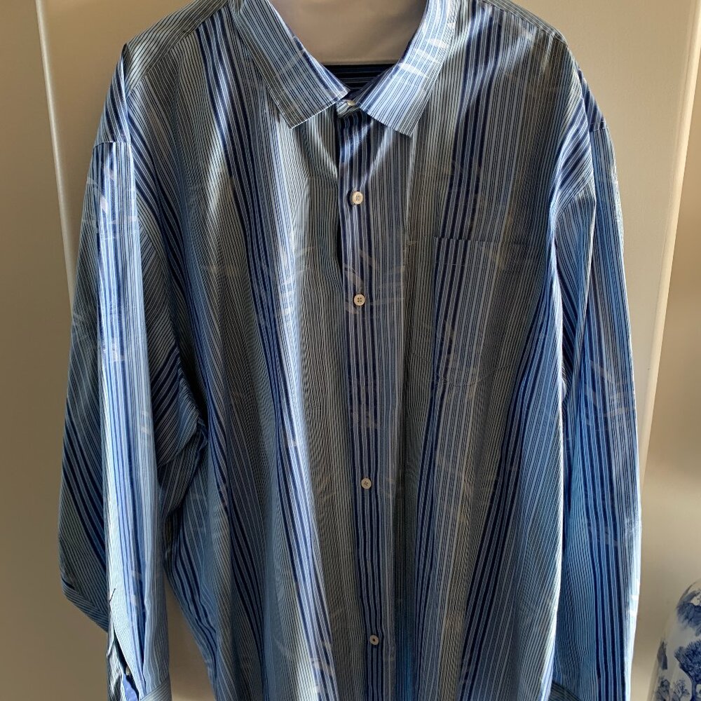 Tommy Bahama Long Sleeve Cotton & Silk Blend Button Up Shirt